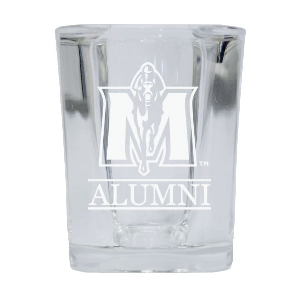 NCAA Murray State University Alumni 2oz Laser Etched Square Shot Glass Image 1