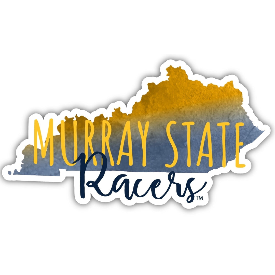 Murray State University 2-Inch on one of its sides Watercolor Design NCAA Durable School Spirit Vinyl Decal Sticker Image 1