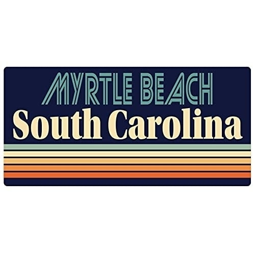 Myrtle Beach South Carolina 5 x 2.5-Inch Fridge Magnet Retro Design Image 1