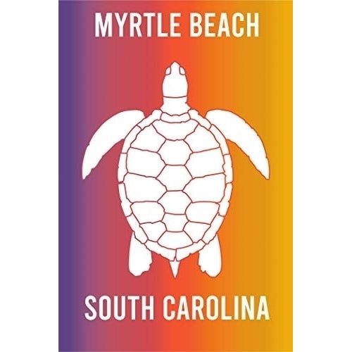 Myrtle Beach South Carolina Souvenir 2x3 Inch Fridge Magnet Turtle Design Image 1