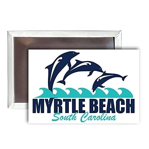 Myrtle Beach South Carolina Souvenir 2x3-Inch Fridge Magnet Dolphin Design Image 1