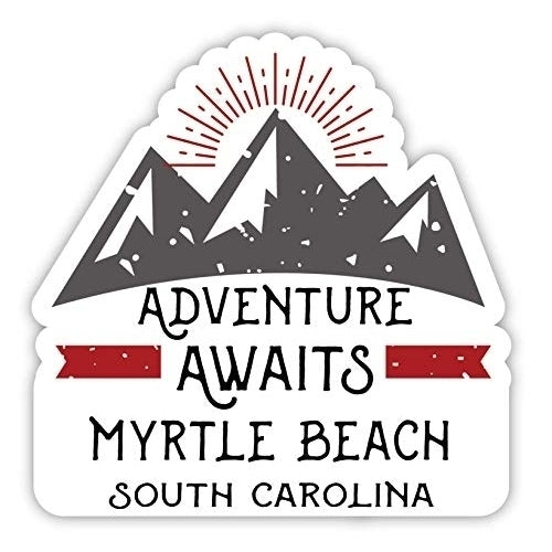 Myrtle Beach South Carolina Souvenir 4-Inch Fridge Magnet Adventure Awaits Design Image 1