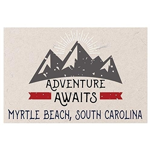 Myrtle Beach South Carolina Souvenir 2x3 Inch Fridge Magnet Adventure Awaits Design Image 1