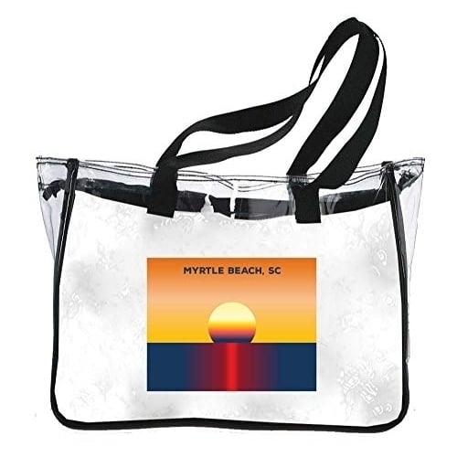 Myrtle Beach Souvenir Plastic Clear Tote Bag Image 1