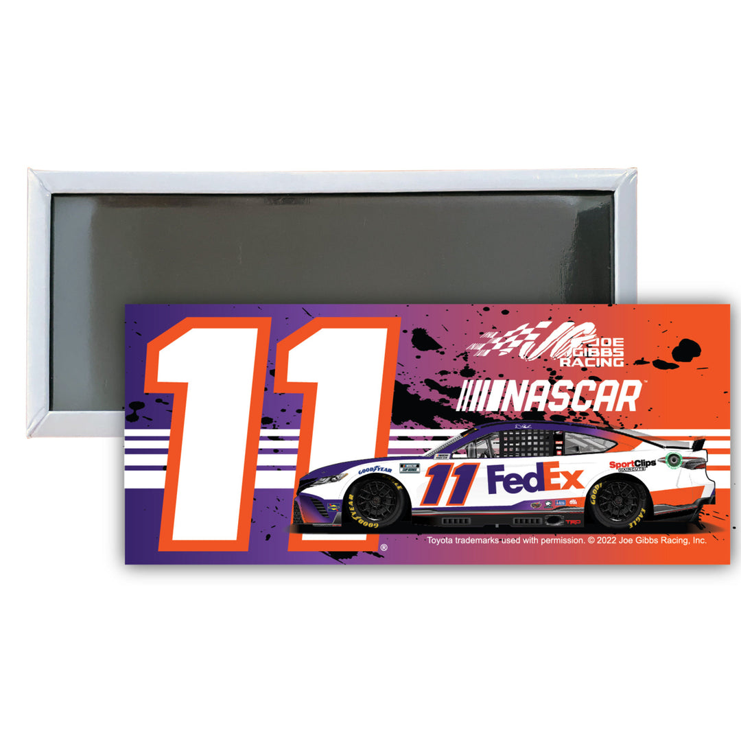 Nascar 11 Denny Hamlin 4.75 x 2-Inch Fridge Magnet Image 1