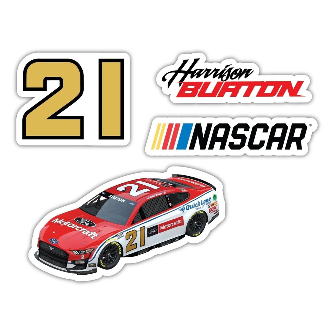 Nascar 21 Harrison Burton 4-Inch Vinyl Decal Stiker Image 1