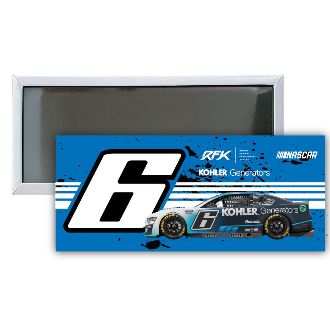 Nascar 6 Brad Keselowski 4.75 x 2-Inch Fridge Magnet Image 1