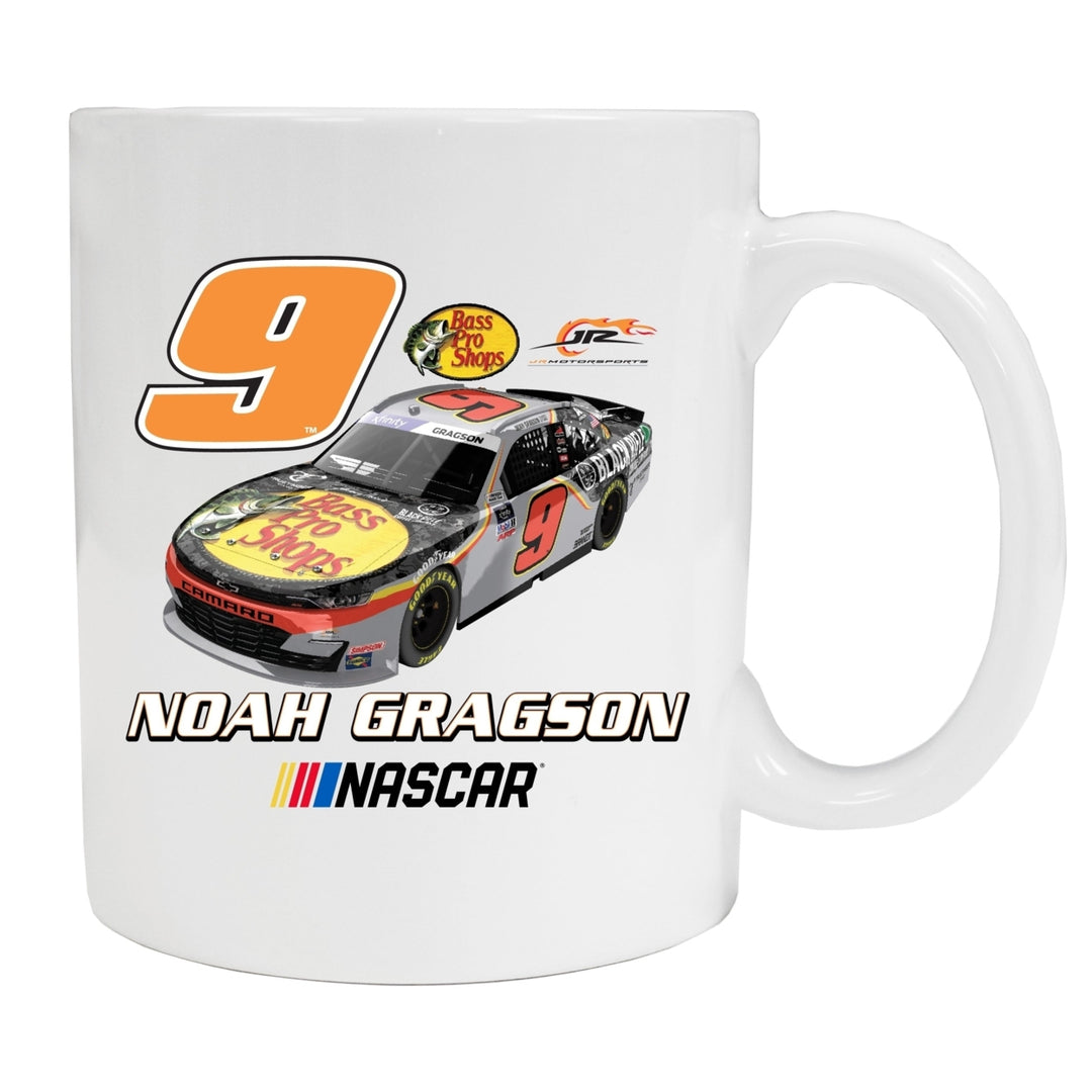 Nascar 9 Noah Gragson Ceramic Mug Car for 2022 (White). Image 1