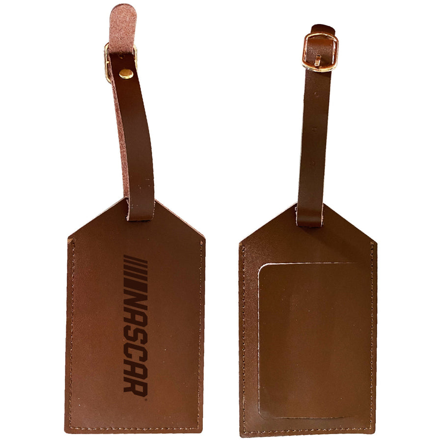 Nascar Leather Luggage Tag Engraved Image 1