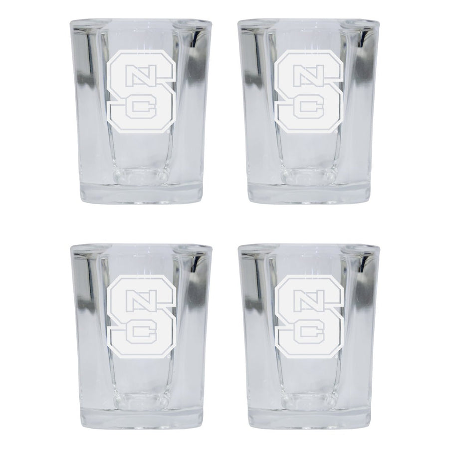 NC State Wolfpack NCAA Collectors Edition 2oz Square Shot Glass - Laser Etched Logo 4-Pack Image 1