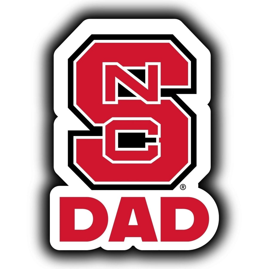 NC State Wolfpack 4-Inch Proud Dad NCAA - Durable School Spirit Vinyl Decal Perfect Image 1