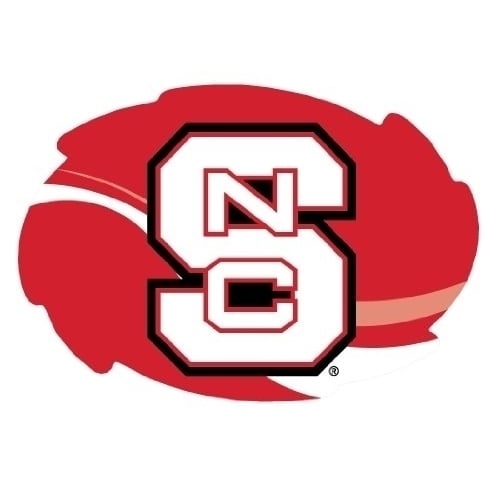 NC State Wolfpack Camo Design Swirl Shape 5x6-Inch NCAA High-Definition Magnet - Versatile Metallic Surface Adornment Image 1