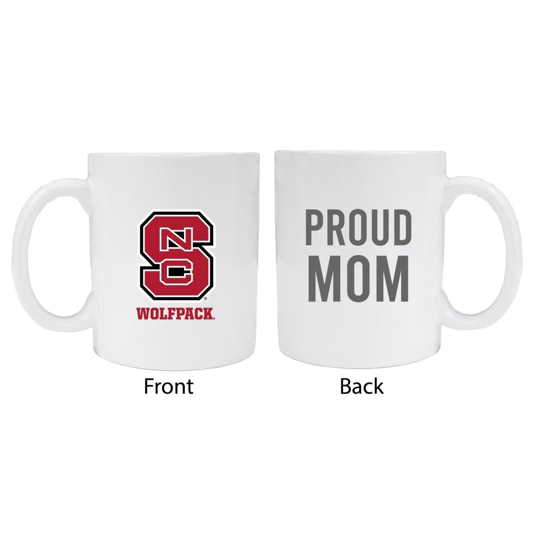 NC State Wolfpack Proud Mom Ceramic Coffee Mug - White (2 Pack) Image 1