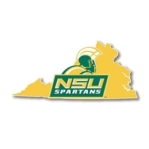 Norfolk State University 4-Inch State Shape 4-Pack NCAA Vinyl Decal Sticker for Fans, Students, and Alumni Image 1