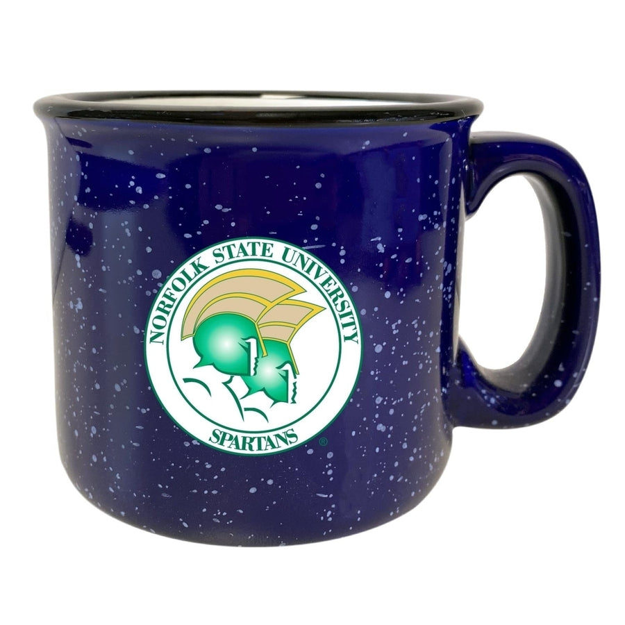 Norfolk State University 8 oz Speckled Ceramic Camper Coffee Mug White (White). Image 1