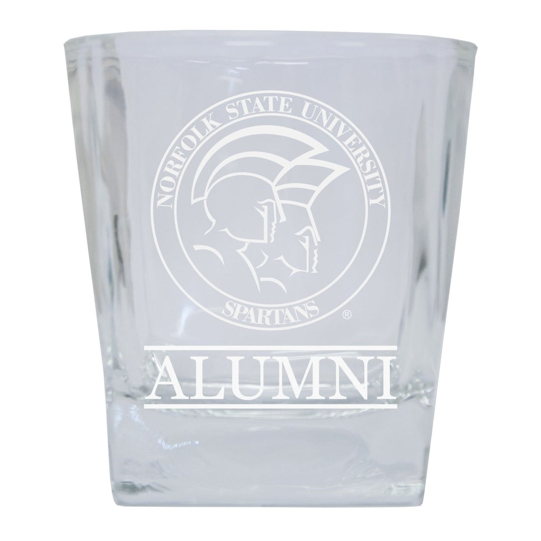 Norfolk State University 2-Pack Alumni Elegance 10oz Etched Glass Tumbler Image 1