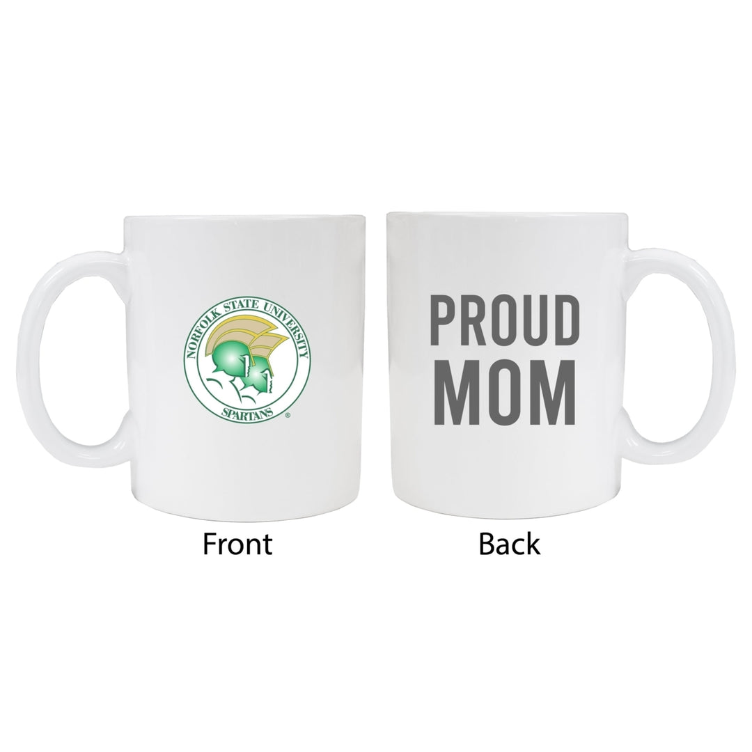 Norfolk State University Proud Mom Ceramic Coffee Mug - White (2 Pack) Image 1