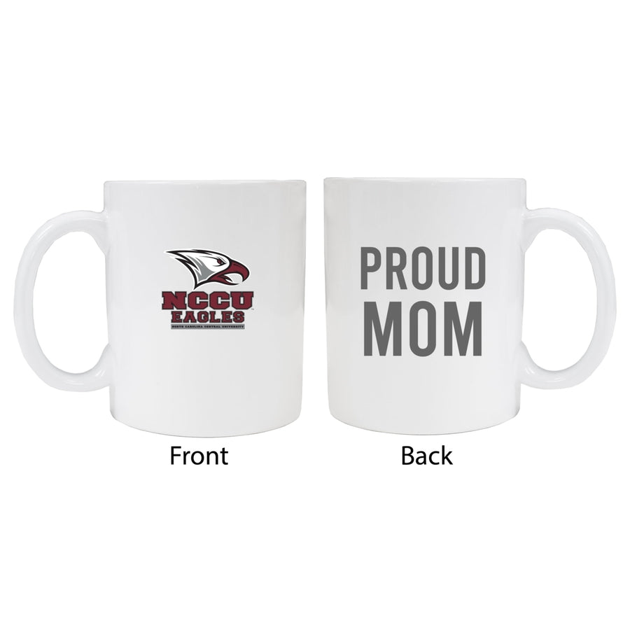 North Carolina Central Eagles Proud Mom Ceramic Coffee Mug - White (2 Pack) Image 1