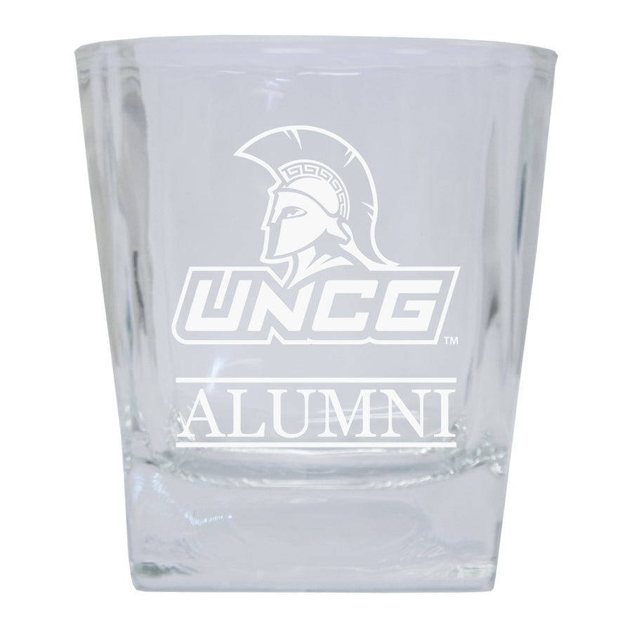 North Carolina Greensboro Spartans Alumni Elegance - 5 oz Etched Shooter Glass Tumbler 2-Pack Image 1