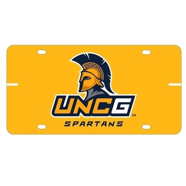 NCAA North Carolina Greensboro Spartans Metal License Plate - Lightweight, Sturdy and Versatile Image 1