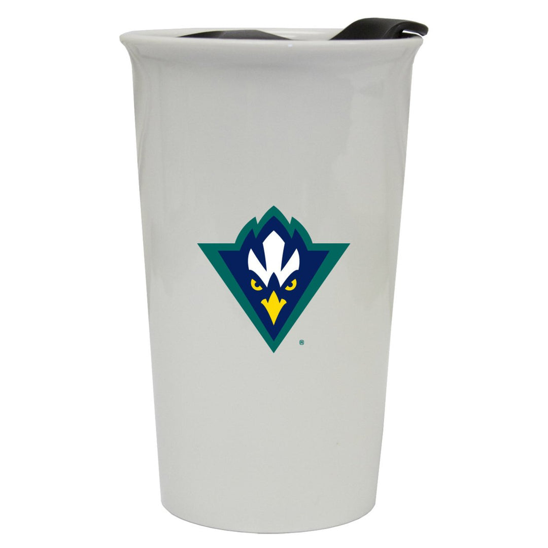 North Carolina Wilmington Seahawks Double Walled Ceramic Tumbler Image 1