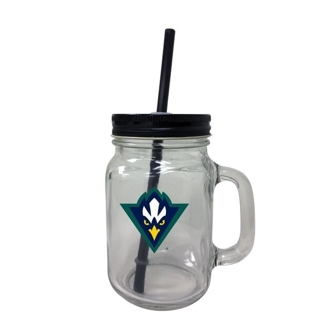 North Carolina Wilmington Seahawks Mason Jar Glass Image 1