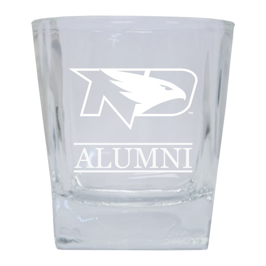 North Dakota Fighting Hawks 2-Pack Alumni Elegance 10oz Etched Glass Tumbler Image 1