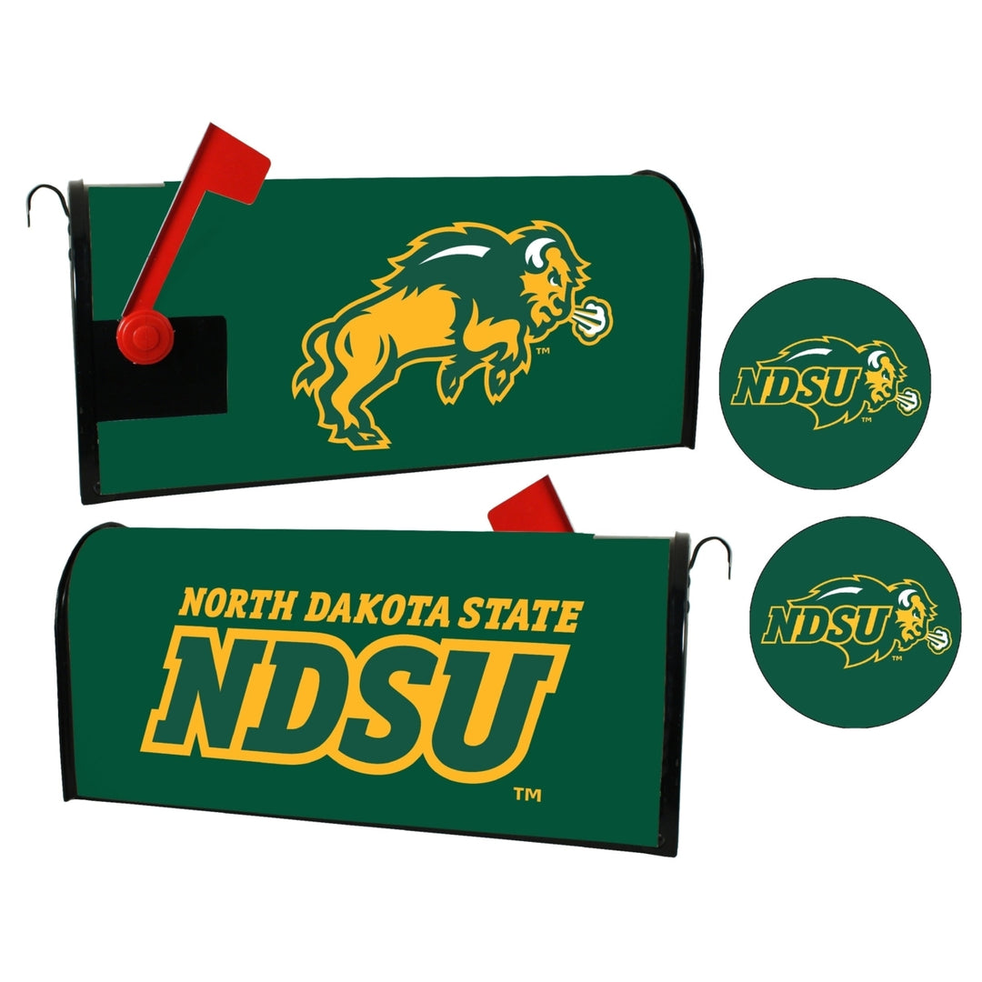 North Dakota State Bison NCAA Officially Licensed Mailbox Cover and Sticker Set Image 1