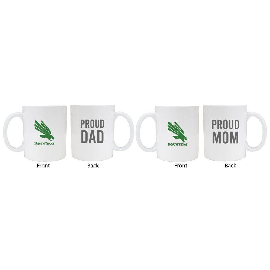 North Texas Proud Mom And Dad White Ceramic Coffee Mug 2 pack (White) Image 1