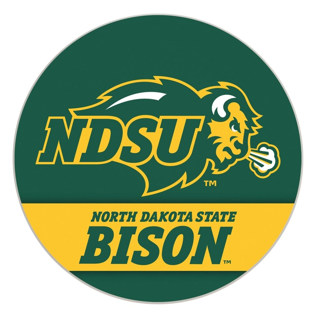 North Dakota State Bison Officially Licensed Paper Coasters (4-Pack) - Vibrant, Furniture-Safe Design Image 1