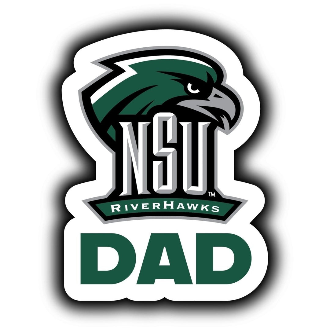 Northeastern State University Riverhawks 4-Inch Proud Dad NCAA - Durable School Spirit Vinyl Decal Perfect Image 1