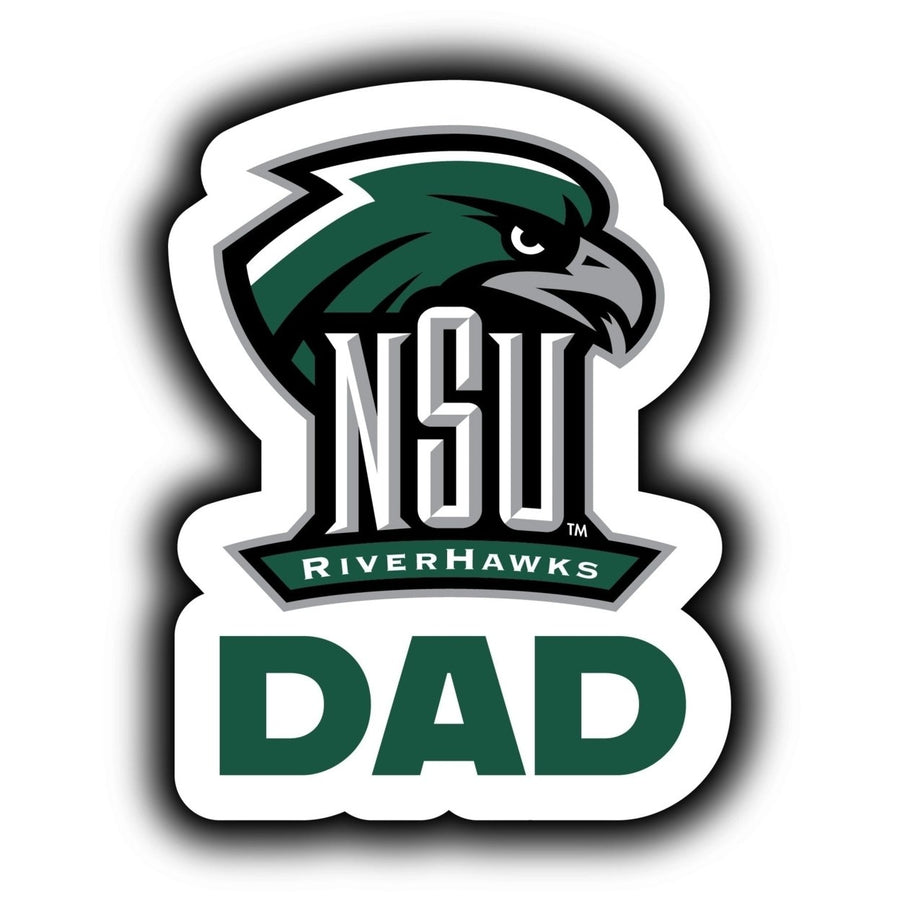 Northeastern State University Riverhawks 4-Inch Proud Dad NCAA - Durable School Spirit Vinyl Decal Perfect Image 1