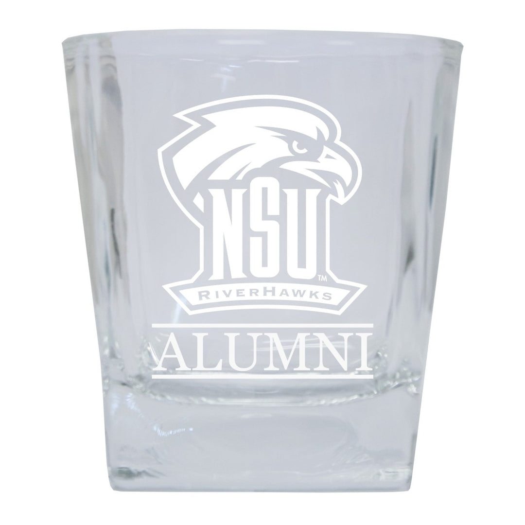 Northeastern State University Riverhawks 2-Pack Alumni Elegance 10oz Etched Glass Tumbler Image 1