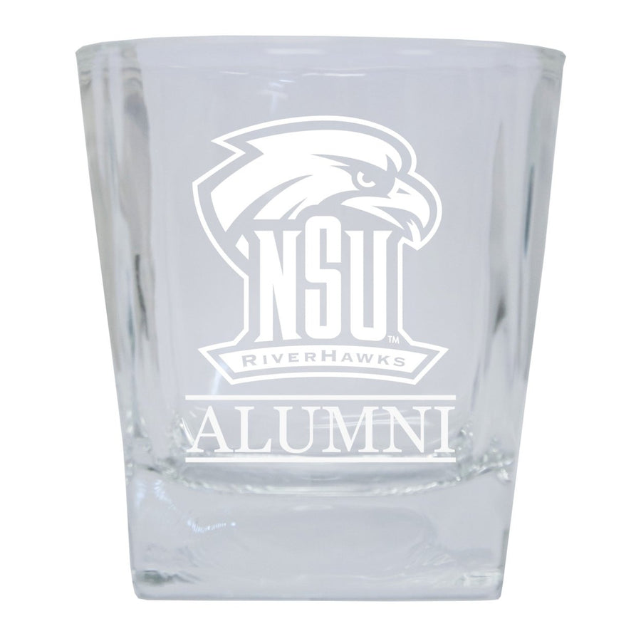 Northeastern State University Riverhawks 2-Pack Alumni Elegance 10oz Etched Glass Tumbler Image 1