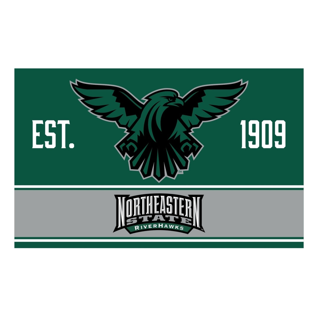 Northeastern State University Riverhawks Wood Sign with Frame Image 1