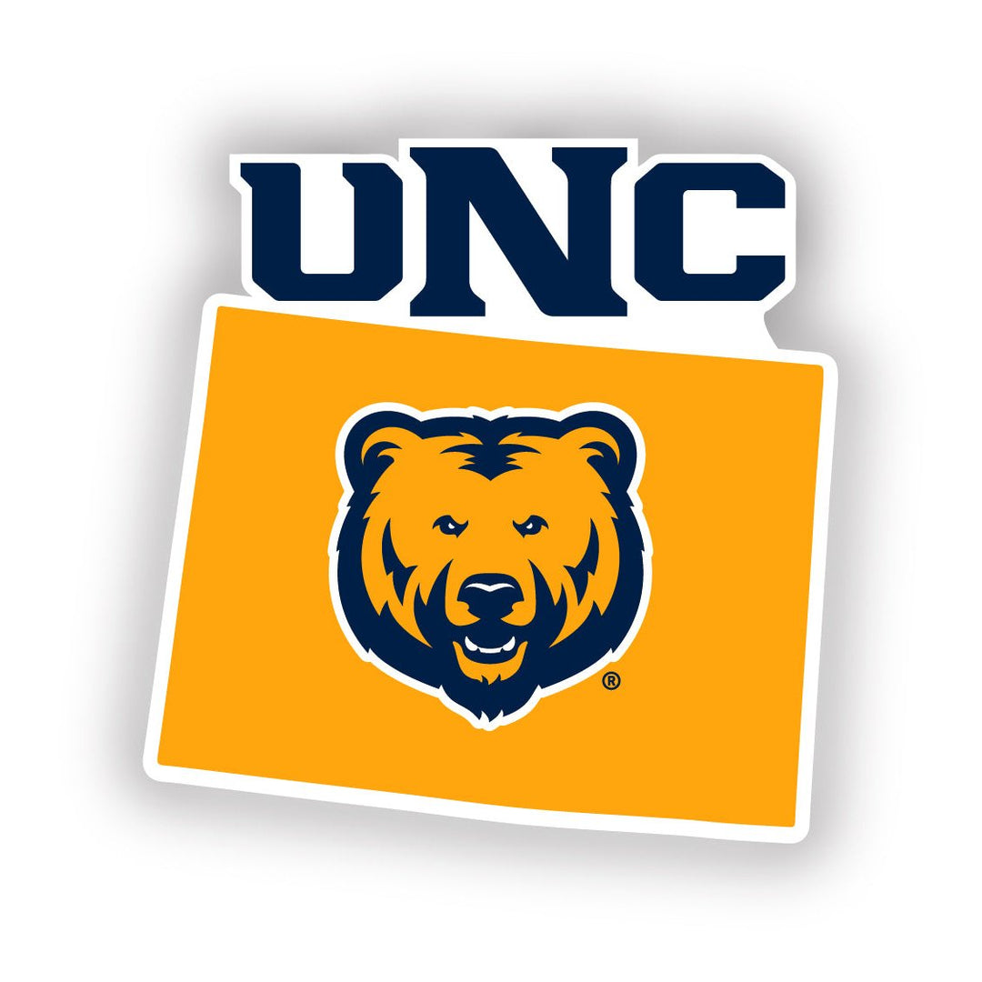 Northern Colorado Bears 4-Inch State Shape NCAA Vinyl Decal Sticker for Fans, Students, and Alumni Image 1