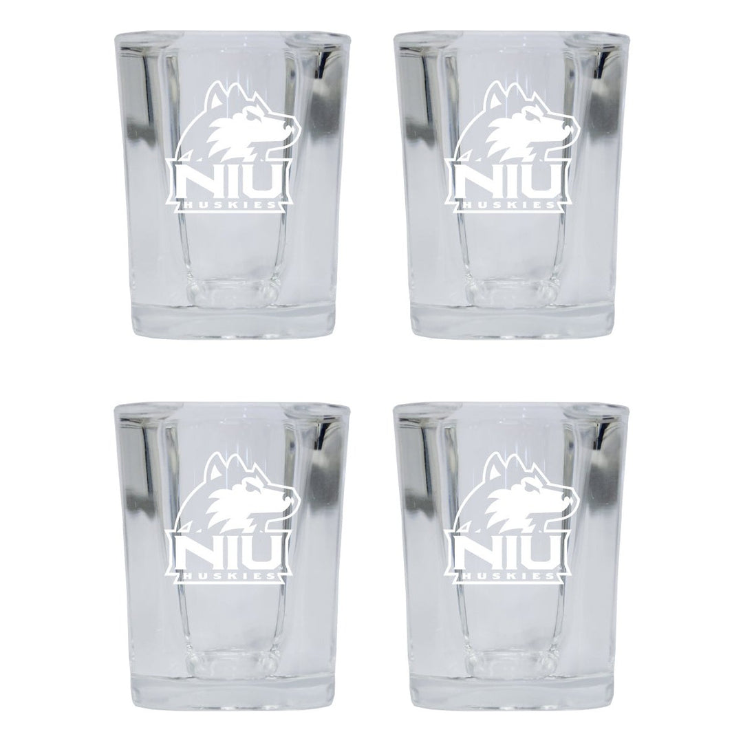 Northern Illinois Huskies NCAA Collectors Edition 2oz Square Shot Glass - Laser Etched Logo 4-Pack Image 1