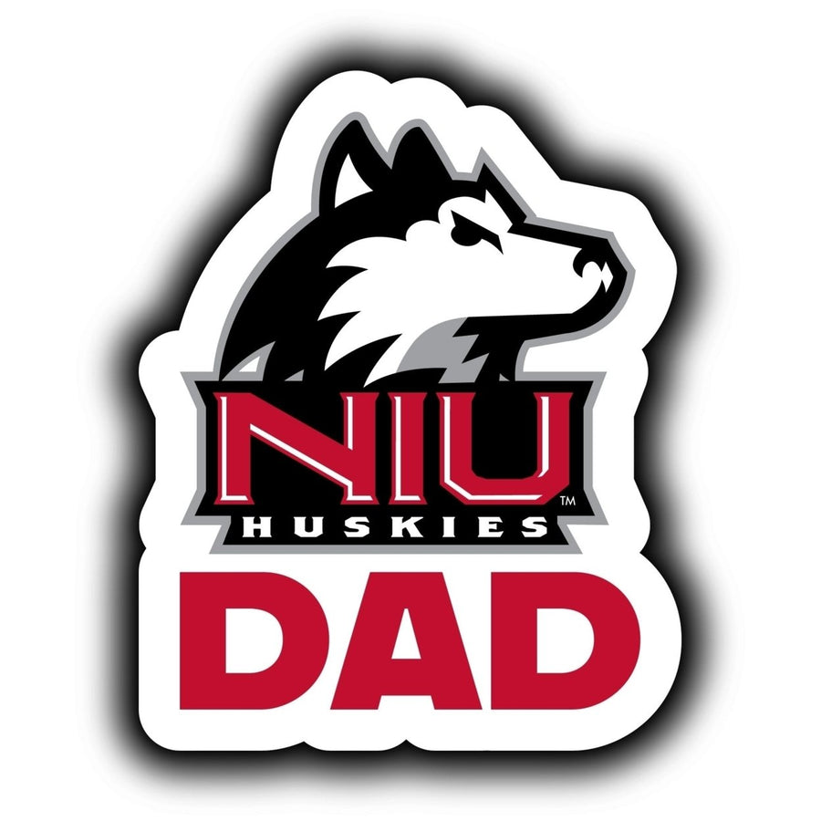 Northern Illinois Huskies 4-Inch Proud Dad NCAA - Durable School Spirit Vinyl Decal Perfect Image 1