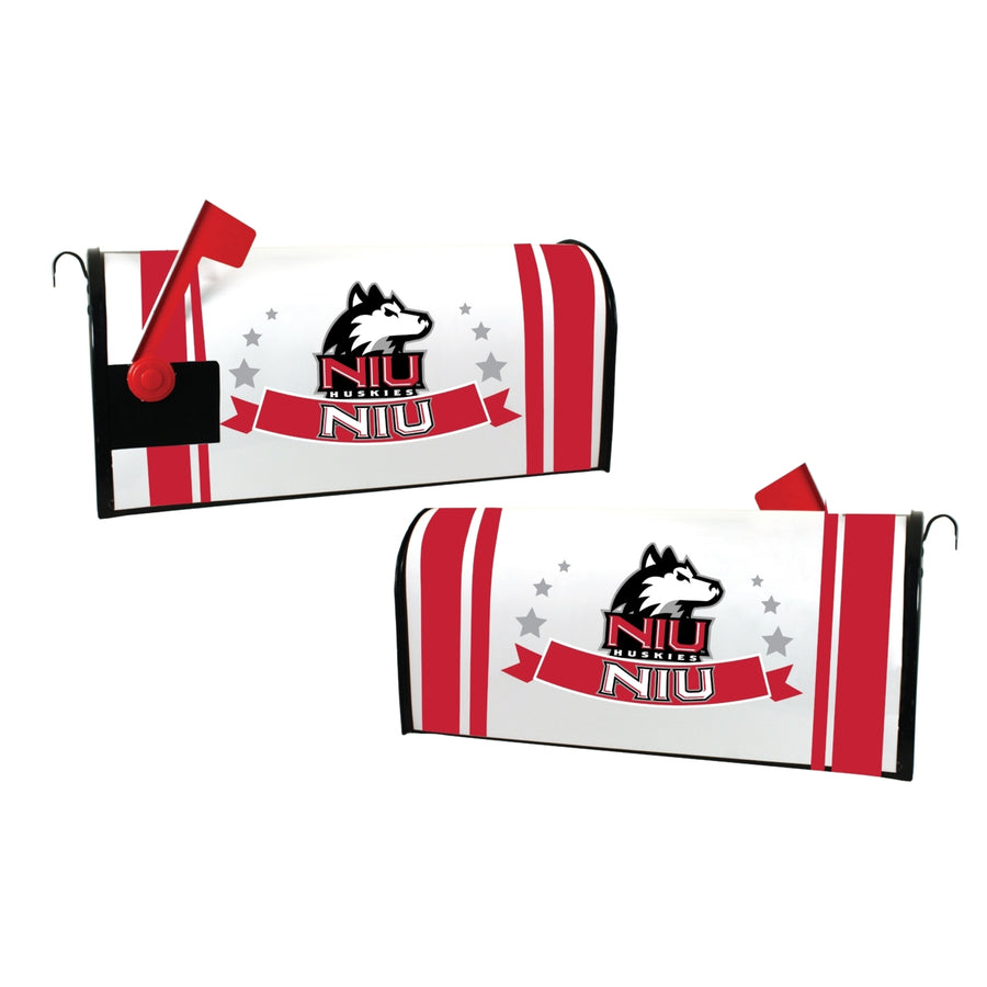 Northern Illinois Huskies NCAA Officially Licensed Mailbox Cover Logo and Stripe Design Image 1