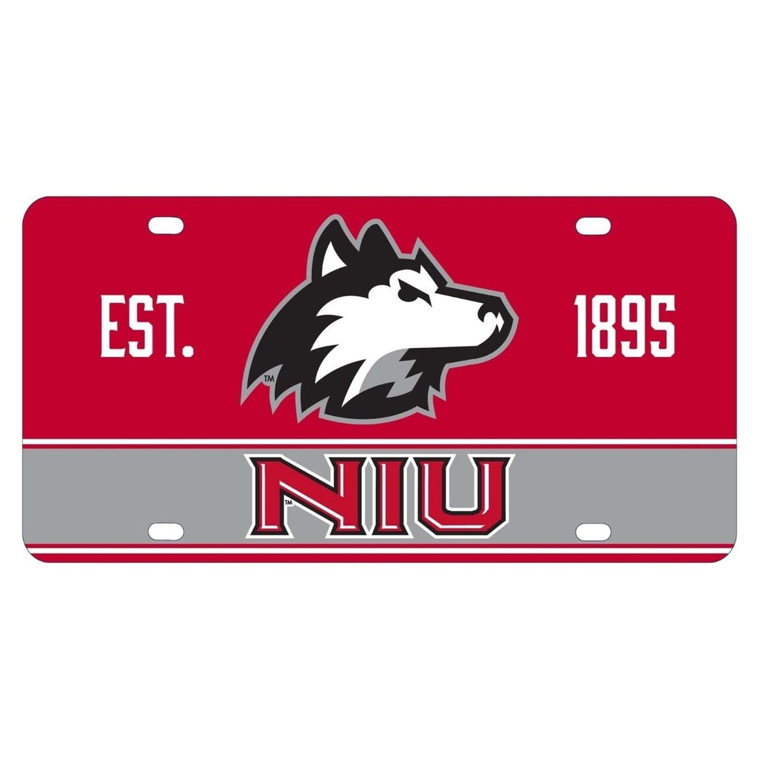 NCAA Northern Illinois Huskies Metal License Plate - Lightweight, Sturdy and Versatile Image 1