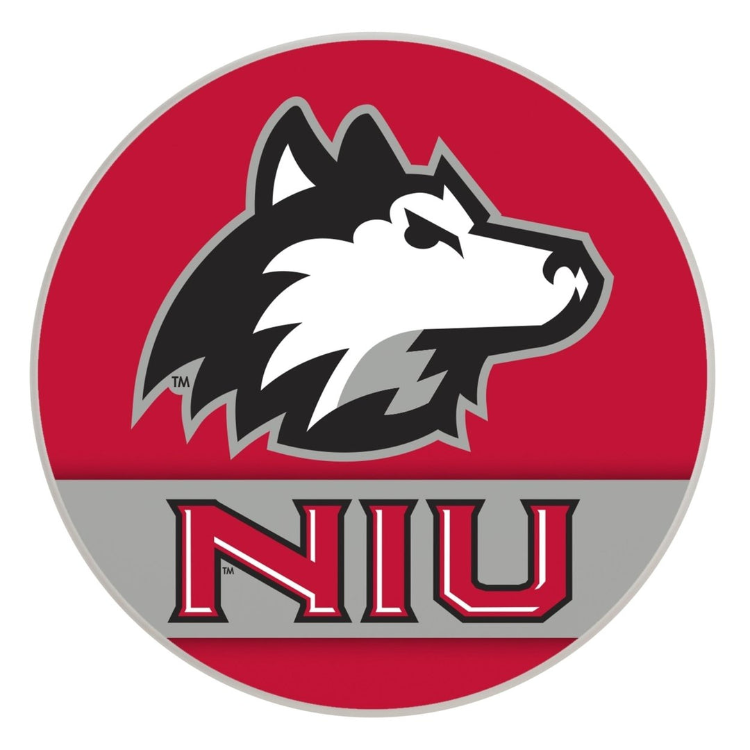 Northern Illinois Huskies Officially Licensed Paper Coasters (4-Pack) - Vibrant, Furniture-Safe Design Image 1