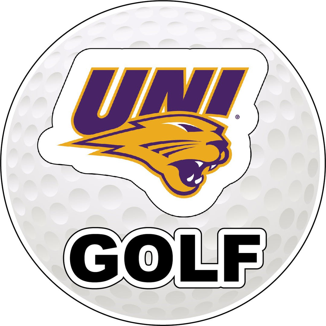 Northern Iowa Panthers 4-Inch Round Golf NCAA Fairway Fervor Vinyl Decal Sticker Image 1