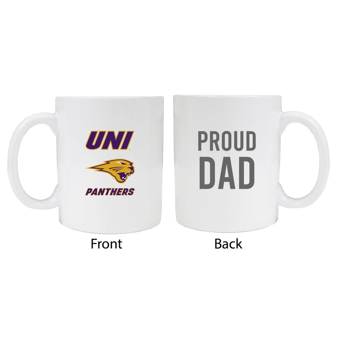 Northern Iowa Panthers Proud Dad Ceramic Coffee Mug - White Image 1