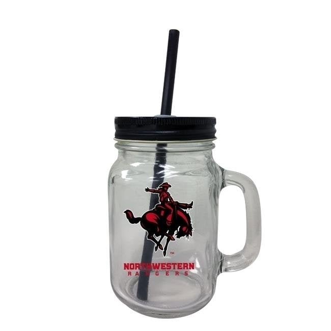 Northwestern Oklahoma State University Mason Jar Glass Image 1