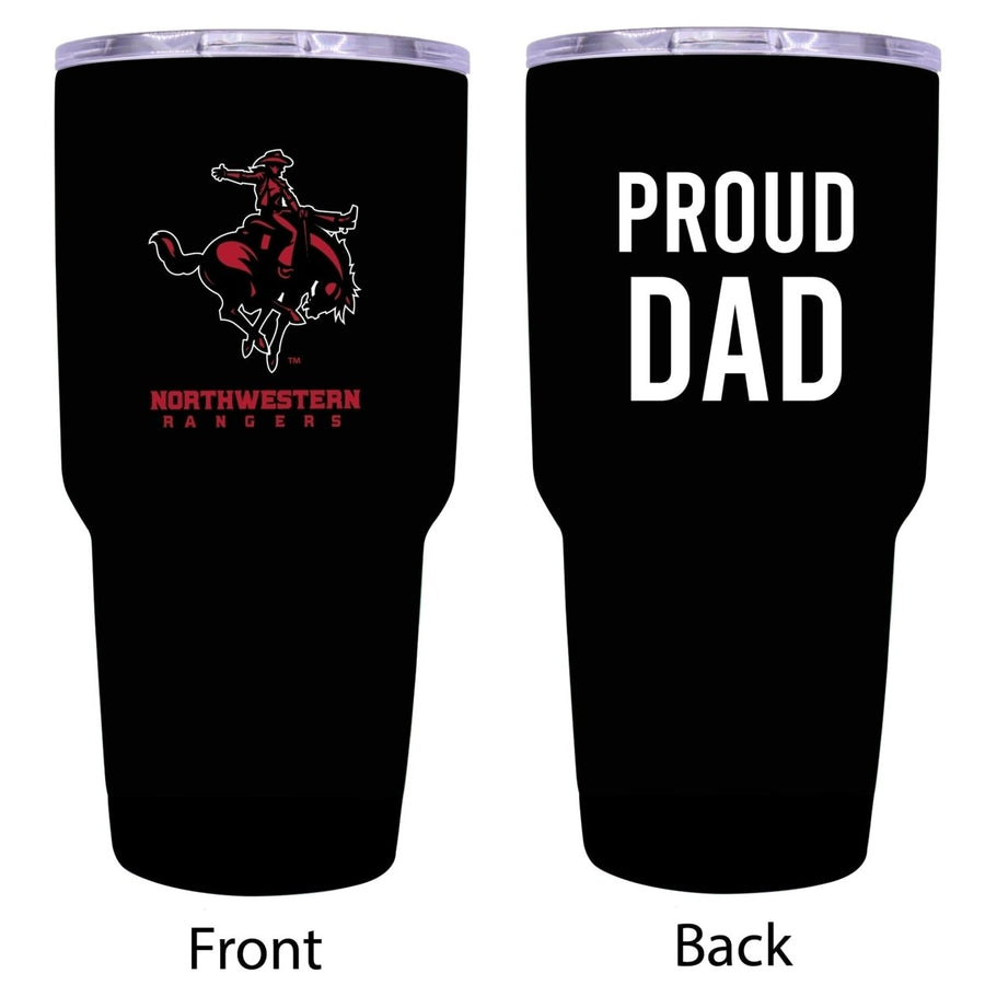 Northwestern Oklahoma State University Proud Dad 24 oz Insulated Stainless Steel Tumbler Black Image 1