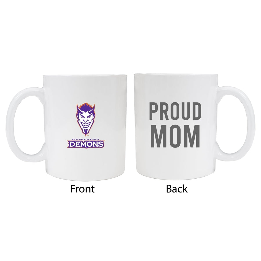 Northwestern State Demons Proud Mom Ceramic Coffee Mug - White Image 1