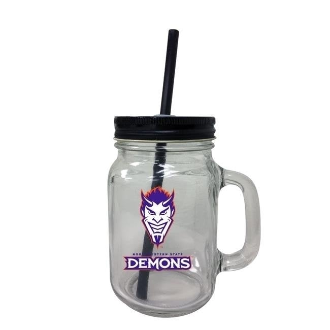 Northwestern State University Mason Jar Glass Image 1