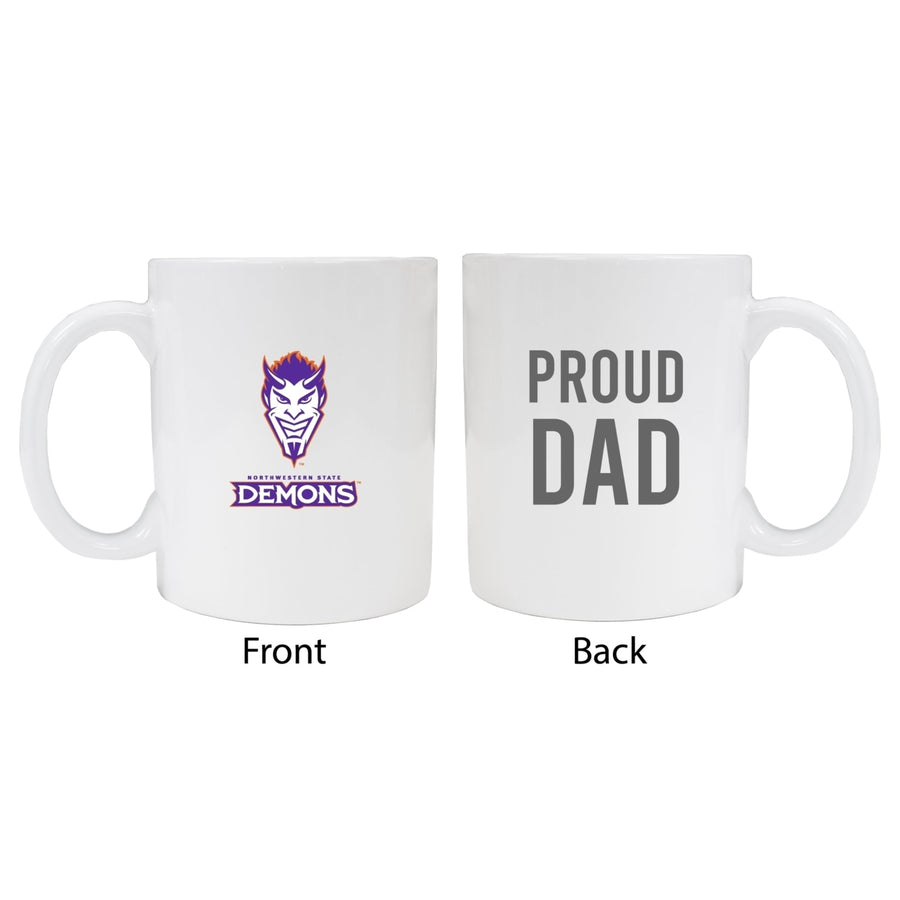 Northwestern State Demons Proud Dad White Ceramic Coffee Mug - White Image 1