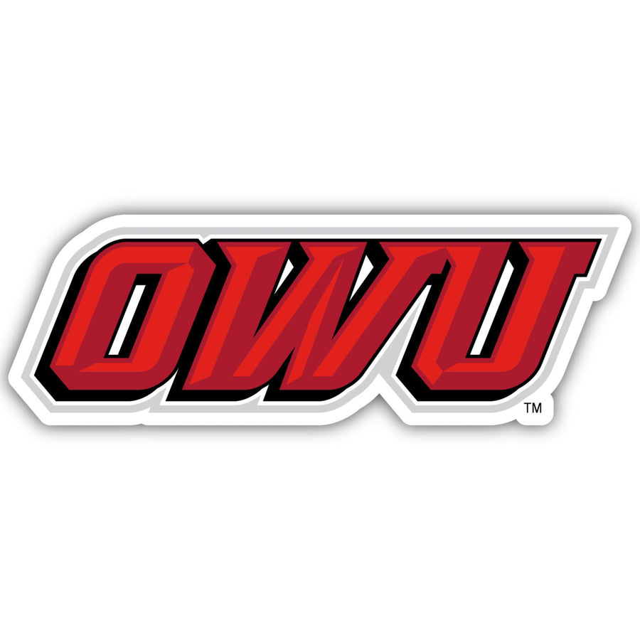 Ohio Wesleyan University 4-Inch Elegant School Logo NCAA Vinyl Decal Sticker for Fans, Students, and Alumni Image 1