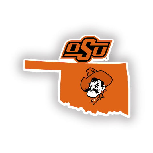 Oklahoma State Cowboys 4-Inch State Shape NCAA Vinyl Decal Sticker for Fans, Students, and Alumni Image 1